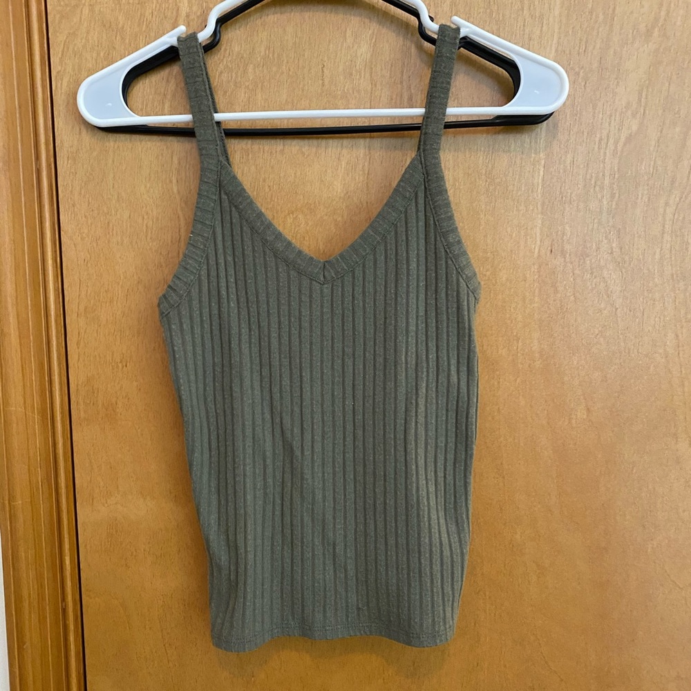 Olive green crop top